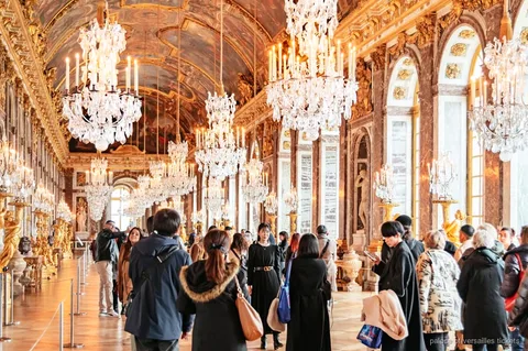 Bilhete do Palácio de Versalhes, interior do Salão dos Espelhos