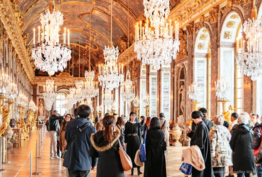 Billet d'entrée au château de Versailles, intérieur de la Galerie des Glaces