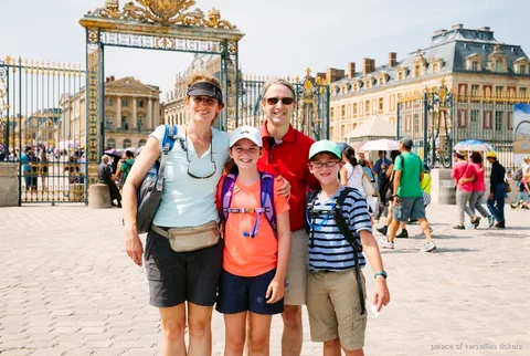 Versailles bike tour, cycling through the gardens near the Grand Canal