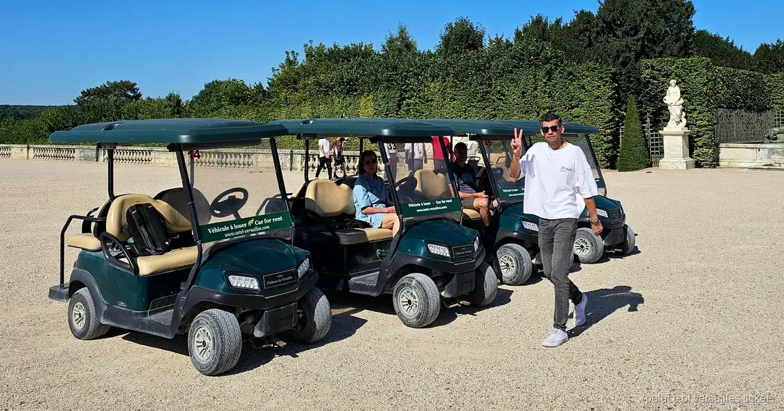 Wycieczka wózkiem golfowym i rowerem w Wersalu, blisko Wioski Królowej